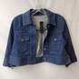 Theory Indigo Blue Crop Denim Jacket Size P image number 1