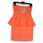 NWT Zara Womens Coral Strapless Pullover Mini Dress Size Medium image number 1