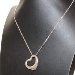 Tiffany & Co Elsa Peretti Sterling Silver Heart Pendant Necklace 18" alternative image