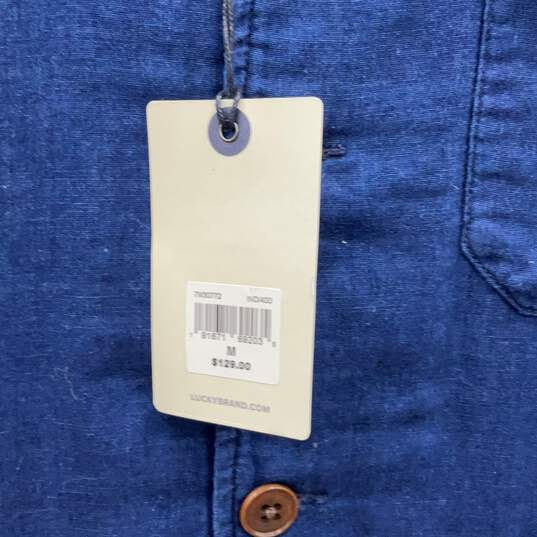 NWT Lucky Brand Mens Long Sleeve Front Pocket Button-Up Shirt Jacket Size M image number 4