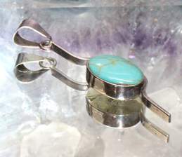 Taxco Sterling Silver Turquoise Pendant alternative image