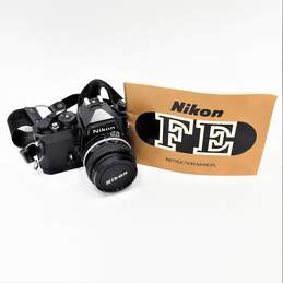 Nikon FE 35mm SLR Film Camera w/ Nikkor 50mm Lens & Manual