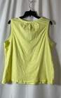 NWT Rafaella Womens Lemon Yellow Cotton Sleeveless Split Neck Tank Top Size XL image number 2