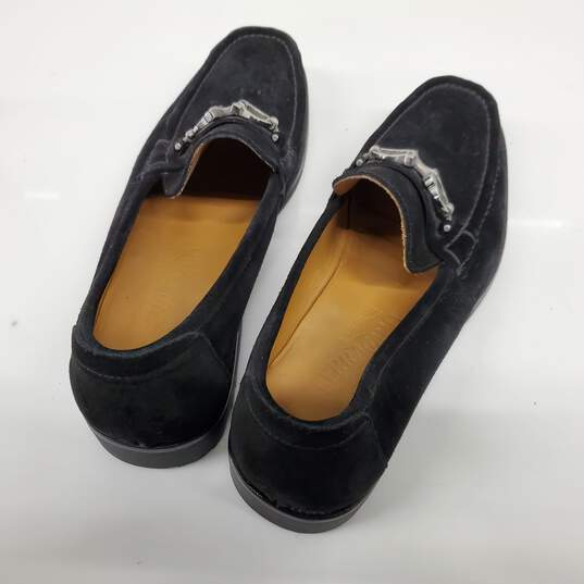 Salvatore Ferragamo Men's Gancini Black Suede Dress Shoes Size 8 w/COA image number 7