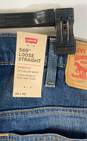 Levi's Blue Loose Straight Jeans- Size 38 x 32 NWT image number 4