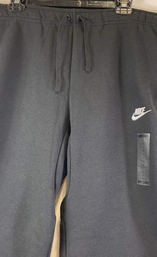 NWT Nike Mens Black Standard Fit Elastic Waist Straight Leg Sweatpants Size L image number 4