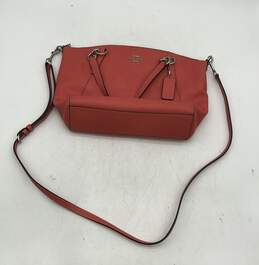 Coach Small Orange/Coral Leather Kelsey Crossbody Satchel Bag