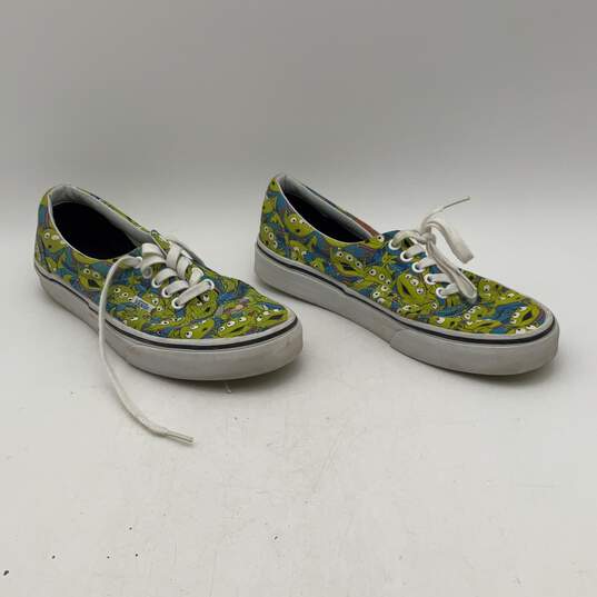 Womens Green Toy Story Alien Lace-Up Low Top Round Toe Sneaker Shoes Size 7.5 image number 3