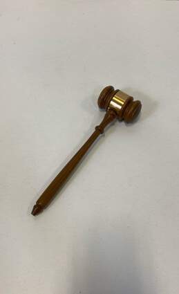 Judges Gavel Walnut with Gold Ring for Engraving in Gift Box alternative image