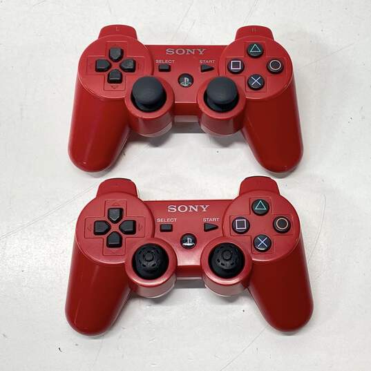 Sony Playstation 3 Dualshock Controllers For Parts/Repair- Red image number 1