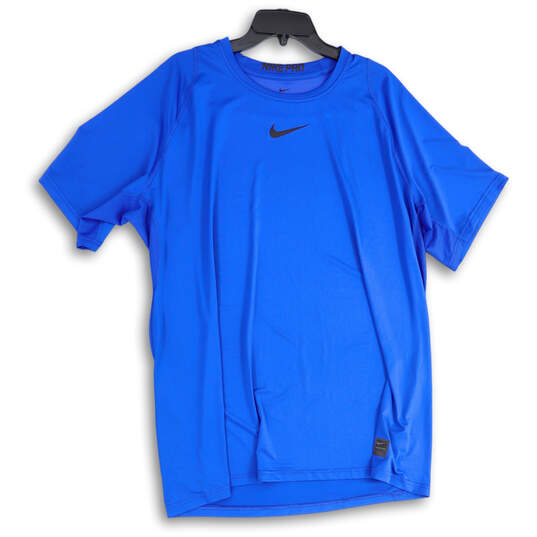 Mens Blue Pro Short Sleeve Crew Neck Dri-Fit Pullover T-Shirt Size XXL image number 1