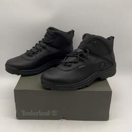 NIB Timberlands Mens Black Round Toe High-Top Lace-Up Work Boots Size 14 alternative image