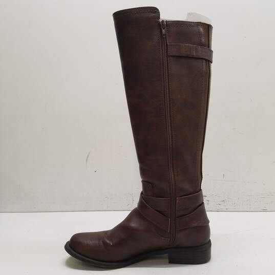G By Guess Buckle Riding Boots Brown 8 image number 2