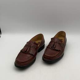 Florsheim Mens Brown Leather Tassel Moc Toe Slip-On Loafers Shoes Size 13