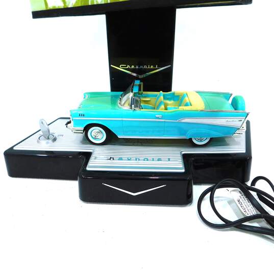 KNG America 1957 Chevy Bel Air Blue 57 Chevrolet Convertible Table Lamp image number 2