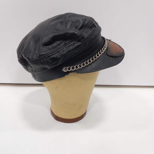 Harley Davidson Leather Hat Size S-M image number 4