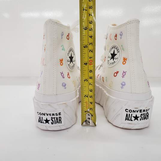 Buy the Converse Taylor All Stars 2X White Platform Mystic Symbols Women's 6 GoodwillFinds