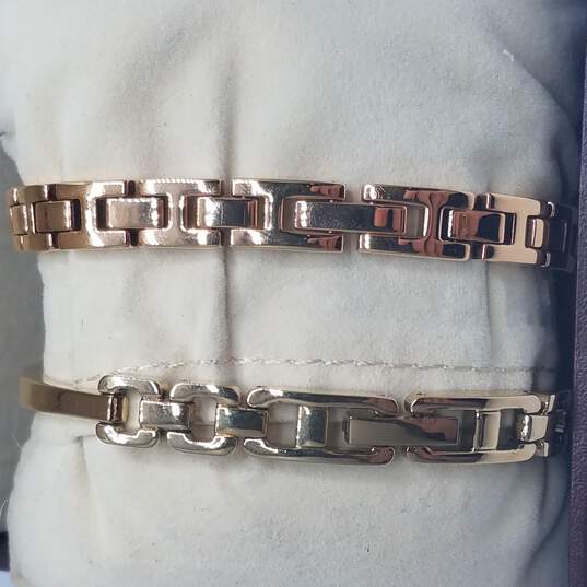 Armitron NIB Rose Gold & Yellow Gold Bracelet Watch Bundle 2 Pcs image number 6
