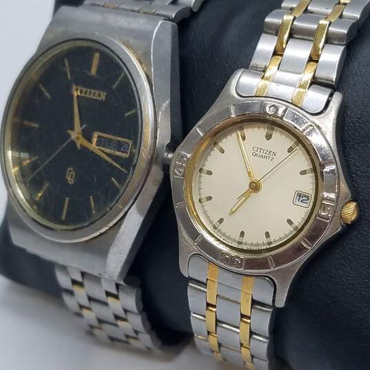 Citizen His and Hers 2 tone Stainless Steel Watch Collection image number 4
