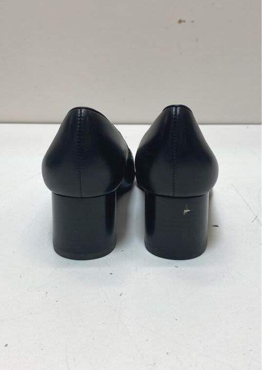 Tory Burch Janey Black Leather Pump Block Heels Women's Size 5.5 image number 4