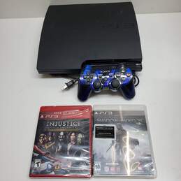 Sony PlayStation 3 PS3 Slim 160GB Console Bundle Controller & Games