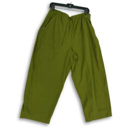 Lululemon Womens Green Zipper Pockets Elastic Waist Cropped Pants Size 12