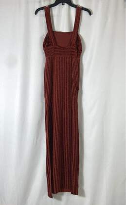 NWT Free People Womens Red Velvet Square Neck Long Maxi Dress Size Small