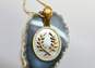 Romantic 14k Yellow Gold Mother Of Pearl Wheat Pendant Necklace 9.0g image number 3