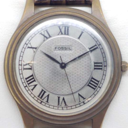 Fossil 37mm Authentic Roman Numeral Brown Dial Classic Dress/Formal Men's Watch image number 2