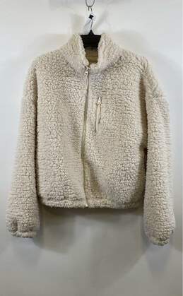 NWT BP. Womens Beige Long Sleeve Fleece Full-Zip Sherpa Jacket Size Medium alternative image