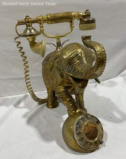 Antique Brass Elephant Telephone