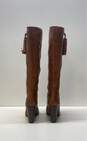 Coach Leather Therese Riding Boots Tan 8 image number 4