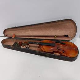 Violin w/ Quill In Hard Wooden Case
