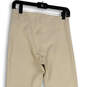 Womens Beige Flat Front Stretch Pull-On Straight Leg Ankle Pants Size 6 image number 3