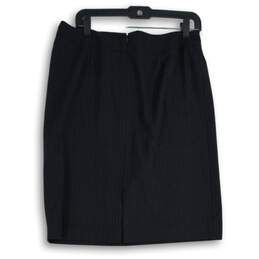 Tahari Arthur S. Levine Womens Black Pinstripe Straight & Pencil Skirt Size 10 alternative image