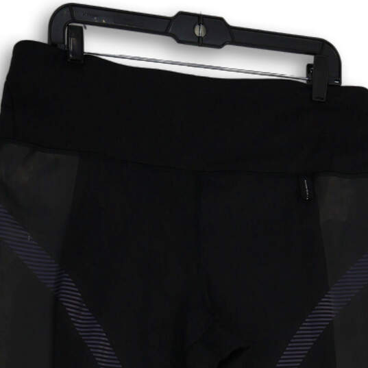 NWT Womens Black Flat Front Elastic Waist Pull-On Capri Leggings Size 2x image number 4
