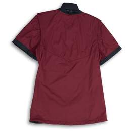 Nike Womens Red Round Neck Short Sleeve Zipper Pocket Pullover T-Shirt Size S alternative image