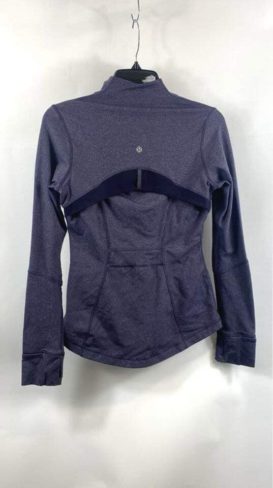 Lululemon Athletica Womens Purple Long Sleeve Full-Zip Luon Define Jacket Size 6 image number 2