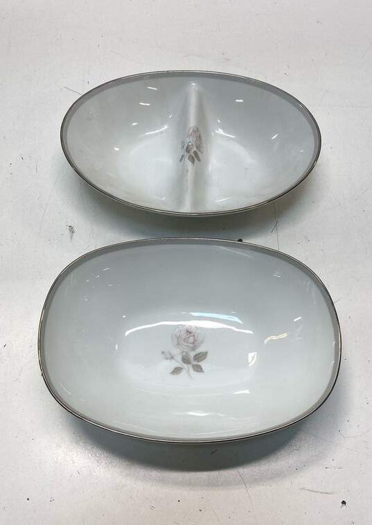 Noritake Horizon Porcelain Oval Divided / Serving Bowls Fine China 2pc Set image number 1