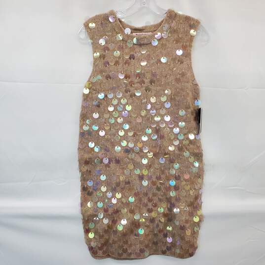 Juicy Couture Washed Beige Melange Pailette Dress Size S image number 1