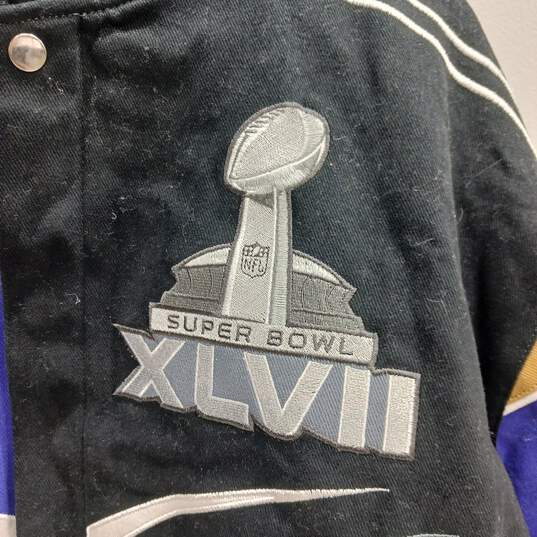 MEN'S RAVENS SUPER BOWL XLVII COAT SIZE L image number 3