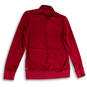 Womens Red Long Sleeve Mock Neck Pockets Full-Zip Activewear Jacket Size M image number 2