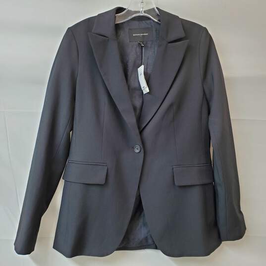 Banana Republic Black Classic Suit Blazer 1 Button Adults Size 0 image number 1