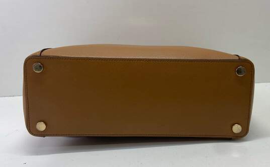 Michael Kors Maddie Medium Crossgrain Leather Tote Brown image number 6