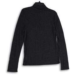 NWT Womens Black Glitter Turtleneck Long Sleeve Pullover Sweater Size L alternative image