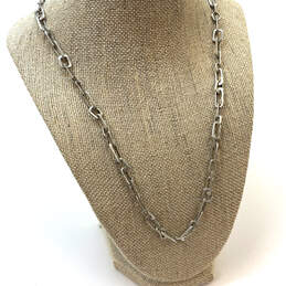 Designer Fossil Silver-Tone Fashionable Large Link Chain Necklace