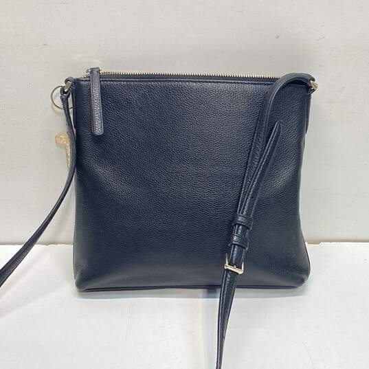 Kate Spade Black Leather Zip Pocket Crossbody Bag image number 3