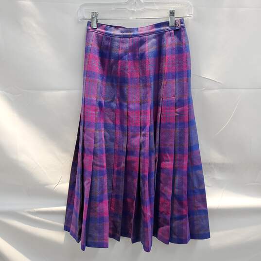 Pendleton Wool Plaid Pleated Skirt Women's Size 6 image number 1