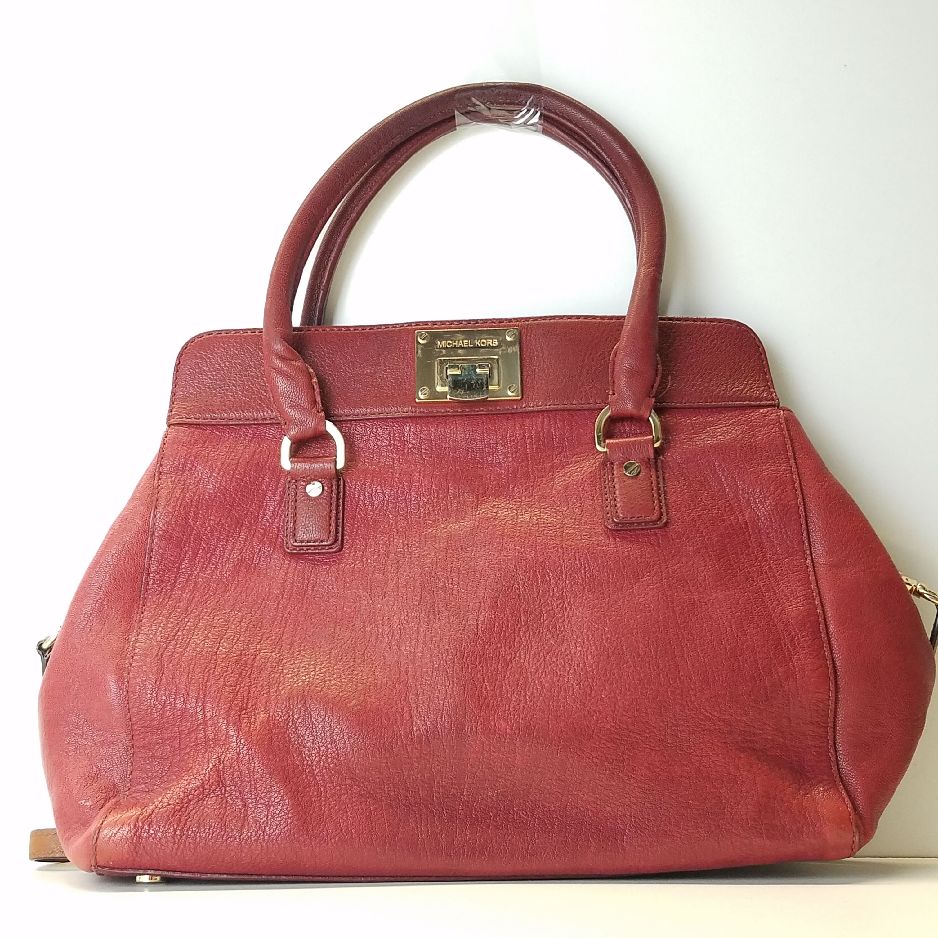 Michael Kors Women Large Leather Satchel Shoulder Bag Tote Purse Handbag  Merlot 194900080153  eBay