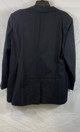 NWT Marina Rinaldi Womens Black Pinstripe Long Sleeve Blazer Skirt Suit Size 25 alternative image